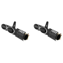2X TOCE for YZF-R6 GSX-R Exhaust Pipe Motorcycle Double Outlet Exhaust Tail Pipe Muffler