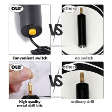 Elektrische Hars Boor, voor Hars Gietvormen, Elektrische Pin Bankschroef Kit met 10Pc Boren voor Hars Art Sieraden Sleutelhanger
