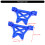 Remote Control Car Model Frame Girder for 1/10 Truck Stock Replacement Blue 4
