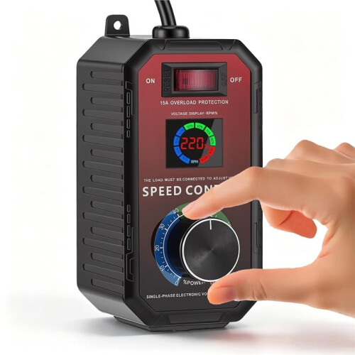 Speed Controller 230V Motor, 4000W 10A Motor Speed Controller with Overload Protection for Angle Grinders (EU Plug)
