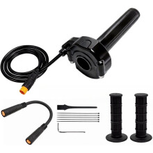 Full Twist Throttle 3 Pin, Style Ebike Throttle 12V-72V, Plug Adapter Cable for Macfox X1