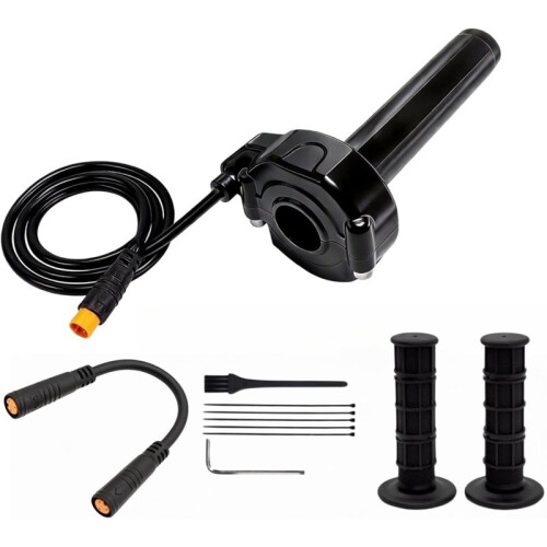 Full Twist Throttle 3 Pin,  Style Ebike Throttle 12V-72V, Plug Adapter Cable for Macfox X1