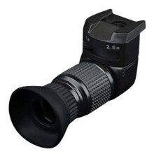1X/2.5X Magnification Right Angle Viewfinder with 6 Mounting Adapters for DSLR Camera