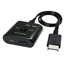 1080P PS2 to -Compatibale Audio Video Converter Adapter Support PS 1/2 Display Modes for HDTV PC DVD