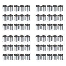 60 Pieces Stainless Steel Mousse Rings Round Biscuit Cutter Cake Mold Kitchen Baking Pastry Tool for Tart,Fondant,Etc