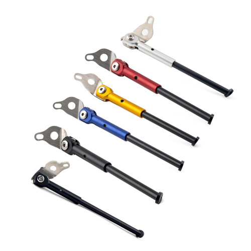 Aluminum Alloy Side Rear Parking Rack Adjustable Cycling KickStand Enduring Type A red 1
