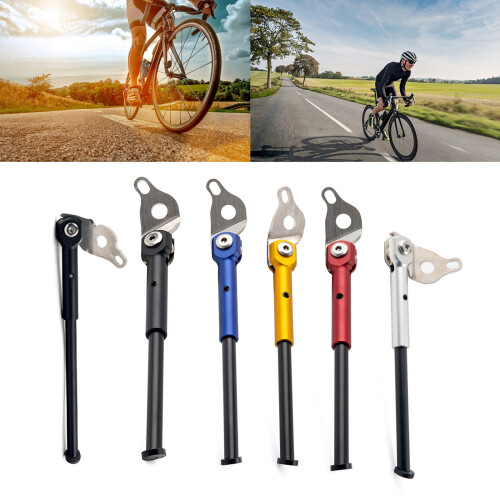 Aluminum Alloy Side Rear Parking Rack Adjustable Cycling KickStand Enduring Type A red 2