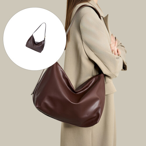 Stylish Oversized Shoulder Bag with Reinforced Handle Spacious Underarm Bags 1