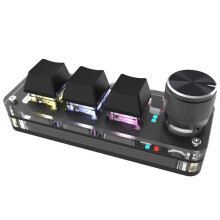 Mechanical Keyboard RGB Gaming Custom Programming Red 3 Keys 1 Knob 2.4G Wireless Knob Keypads