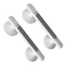 Tub and Shower Grab Bars, 2-Pack Suction Cup Grab Handles, Removable Heavy Duty Shower Handles, White