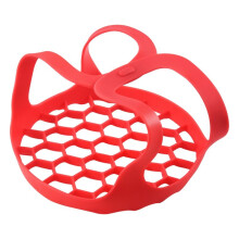 Silicone Sling Lifter Accessories Compatible with Instant Pot 6 Qt and 8 Qt, and Other Pressure Cookers, Red
