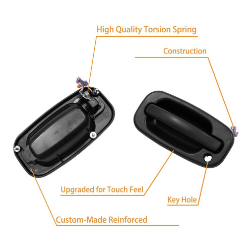 Front Rear Exterior Handle Repair Set with Left Lock Opening Piece 1
