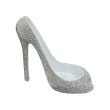 Elegant Rhinestone High Heel Wine Rack - Shoe Design Wine Bottle Holder, Ideal for Bar Decor and Wine Storage