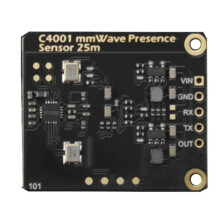MmWave C4001 24GHz Czujnik Obecności Człowieka, Odległości, Prędkości, 25 Metrów, UART do Monitorowania w Czasie Rzeczywistym, Śledzenia