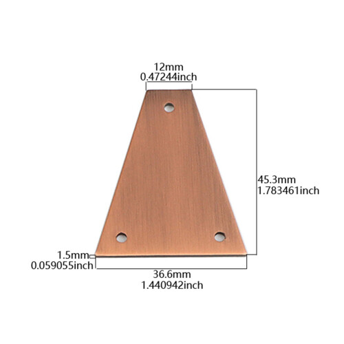 Professional Triangular Core Cover 3 Holes Metal Guitar Adjustment Rod Covers 2