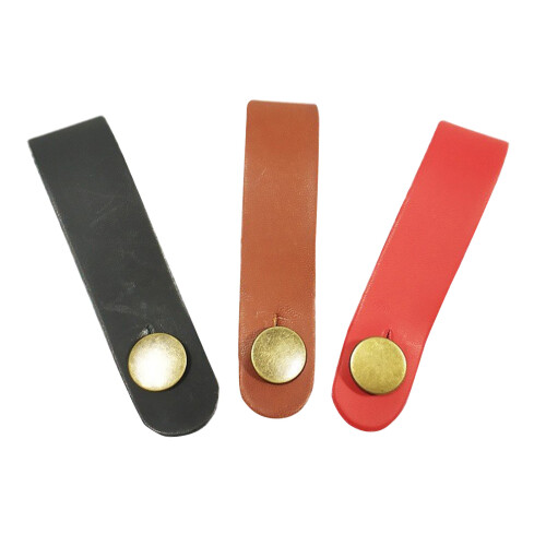 Thicken Leather Guitar Headstock Strap Tie Guitar Neck Strap Button Durable Red 1