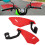 Motorcycle Handguard Set with Vented Panels and Mounting Kit Red 10