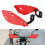 Motorcycle Handguard Set with Vented Panels and Mounting Kit Red 11