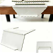 Mahjong Tile Holder Stand Clip on Support with Ridged Guide for Table Use Daily White