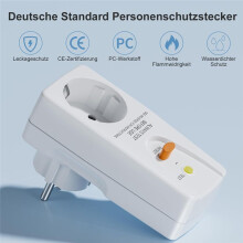 2pacote 16A Gfci Proteção Contra Vazamento Plugue Rcd Soquete Disjuntor Doméstico Interruptor de Corte Plugue de Proteção Pessoal Plugue UE