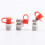 Red Plastic Grease Fitting Dust Caps For Motorcycles Nipple Protective Cap 100pc 6mm 4