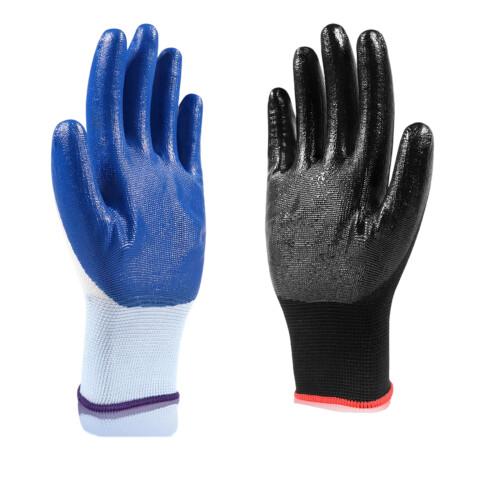 Work Glove Utility Grip Gloves with Inner Layer Support for Handling Tasks Black 1
