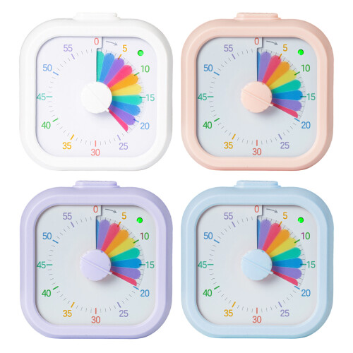 60 Minutes Visual Timer Visualization Discipline Countdown Timer Square White 1