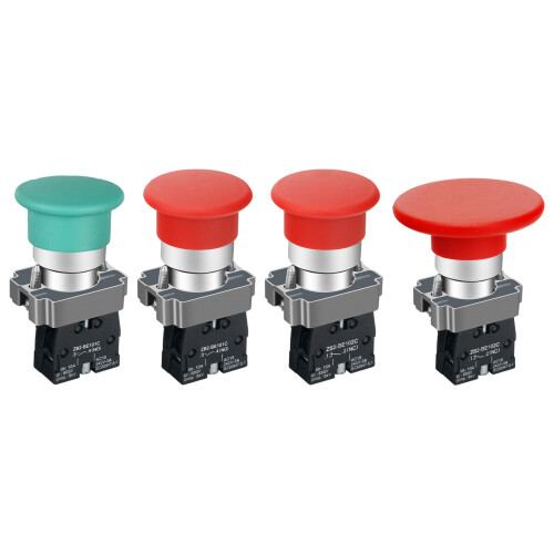 Panel Mount Mushroom Head Stop Button for Equipment Panel Use BC42 1NC 1