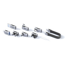 Hagibis Multi USB C Adaptador Kit Corto USB4 Juego de Cables de Carga Rápida Caja de Almacenamiento 9 en 1