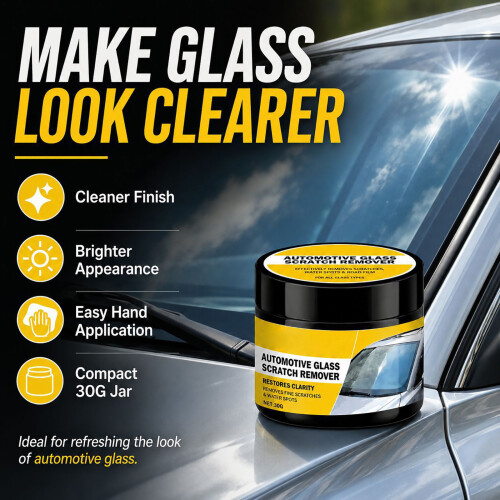 Small Windshield Care Paste for Car Glass Maintenance with Sponge 1