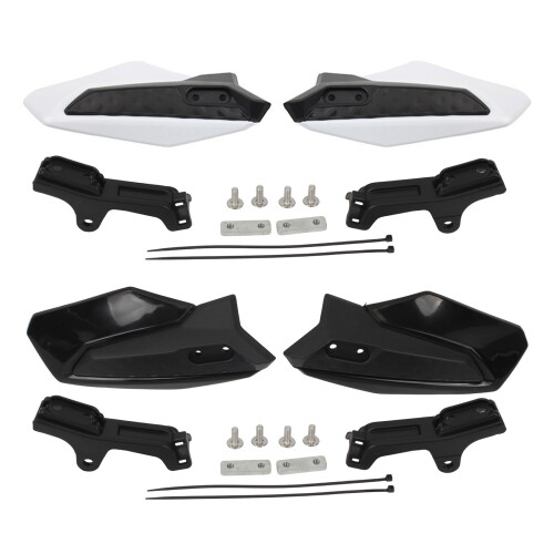 Bolt-on Handguard Kit for Electric Motorcycle Handlebar Coverage White 2