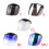 Universal 3-Snap Flip Up Open Face Motorcycle Helmets visors Lens Shield Sunglass Silver 2