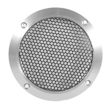 Grille de Haut-Parleur Tweeter de Voiture en Aluminium, 4 Pouces, Grille Entièrement en Métal pour Amélioration Audio, Argent