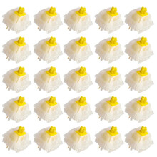 Interruptores Lineales de 5 Pines y 50 Gf Prelubricados Amarillo Lechoso Pro V2 para Teclado Mecánico MX para Juegos de Teclado