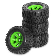 4 Stuks 90mm Rubberen Bandenwielband voor 1/14 1/16 1/18 RC Crawler Auto-Upgrade-Onderdelenaccessoires Groen
