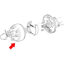 19186-G1 19186G1 Electric Brake Drum Hub Assembly for EZGO Cart Electric & 2 Cycle 1982-