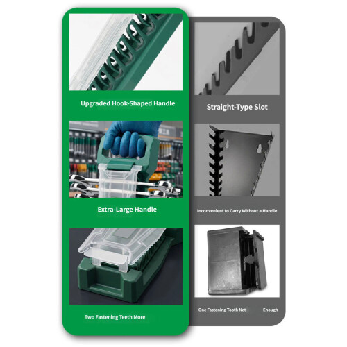 Space Saving Wrench Organizer with Handheld Handle For Various Sizes Wrenches 6 piece set 1