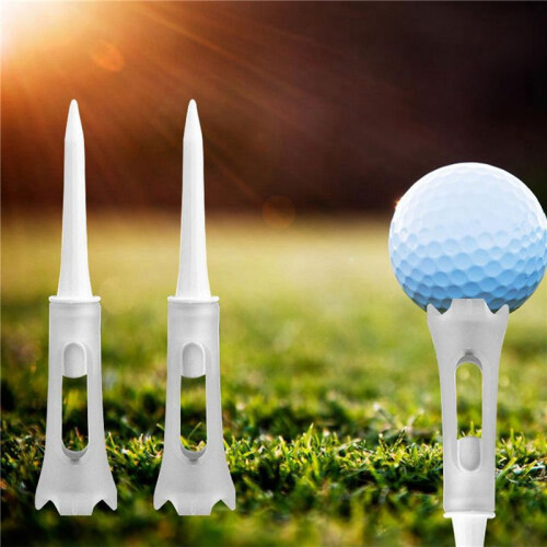100Pcs  Tee Double Layer Plastic  Tee Soft Low Resistance    Training Tool Black 2