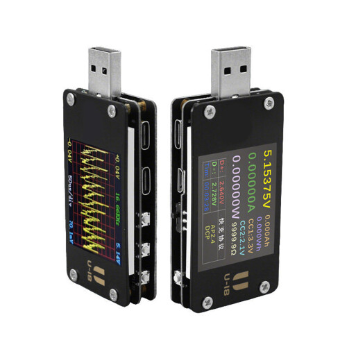 USB Power Meter Voltage and Current Tester Color Screen Reading and Cable Review 2 1