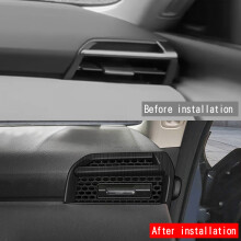 Interior Air Outlet Frame Trim Set for 2026 Left-Drive Dashboard, ABS carbon fiber color