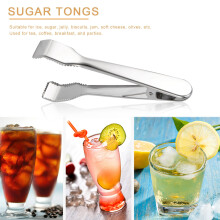 2 Pinzas para Hielo de Acero Inoxidable con Dientes de Sierra para Cubos de Hielo Cubitos de AzúCar Barra de Café Servicio de Comida