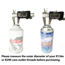 Adaptador de Llenado A de Botella Estilo Punción de Gas Refrigerante R134A M14 para Cargador Air Soft Accesorios