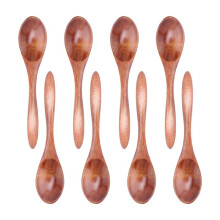 Wooden Spoons, Small Wooden Spoons, Tablespoons,Wooden Kitchen Accessories for Hot Chocolate, Honey, Coffee, Tea
