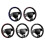 1 Set Segmented Rhinestones Style Steering Wheel Trim Set for Daily Driving Blue 3