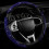 1 Set Segmented Rhinestones Style Steering Wheel Trim Set for Daily Driving Blue 4