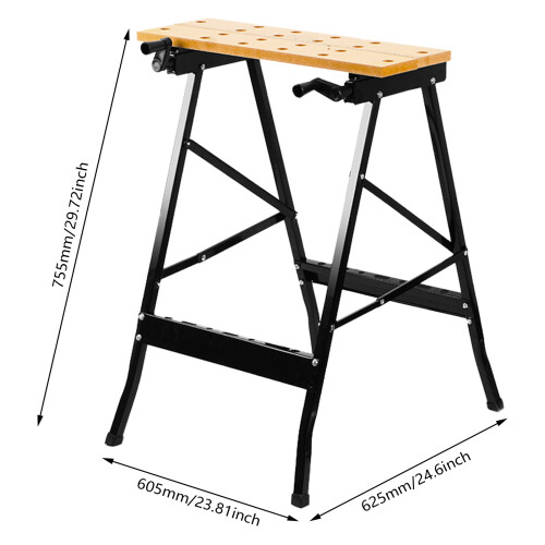 Portable Workbench, Workmate Folding Workbench,Large Load Capacity with Clamp 2