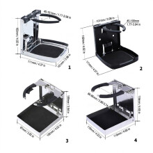 Fold-Down Cup Tray for Boat Console and Motorhome Drink Placement Retractablebig1