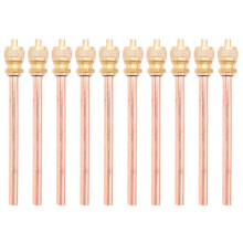 10 Valve 1/4 inch SAE x 1/4 inch OD x 4 inch stem Core AC Refrigeration