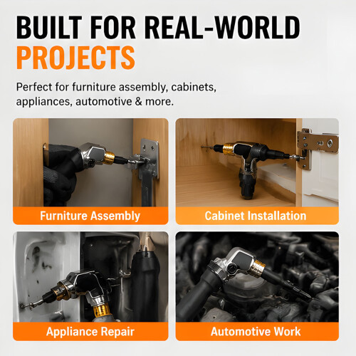 90 Degree Power Drill Tool And 25mm Impact Bit For Carpentry 1