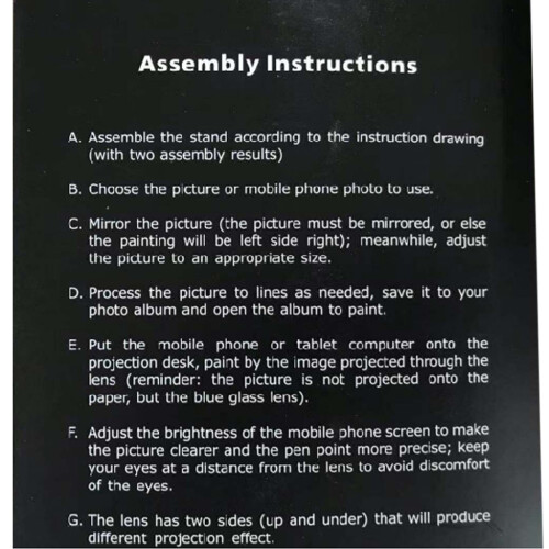 Optical Drawing Board Portable Optical Tracing Board for Image Drawing Board Tra Black 2